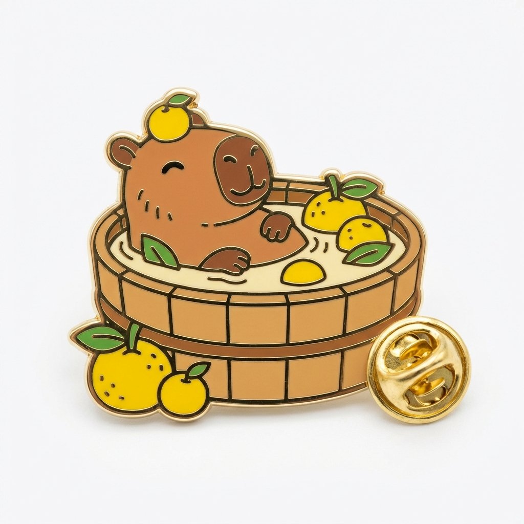 Pin Capibara Yuzu
